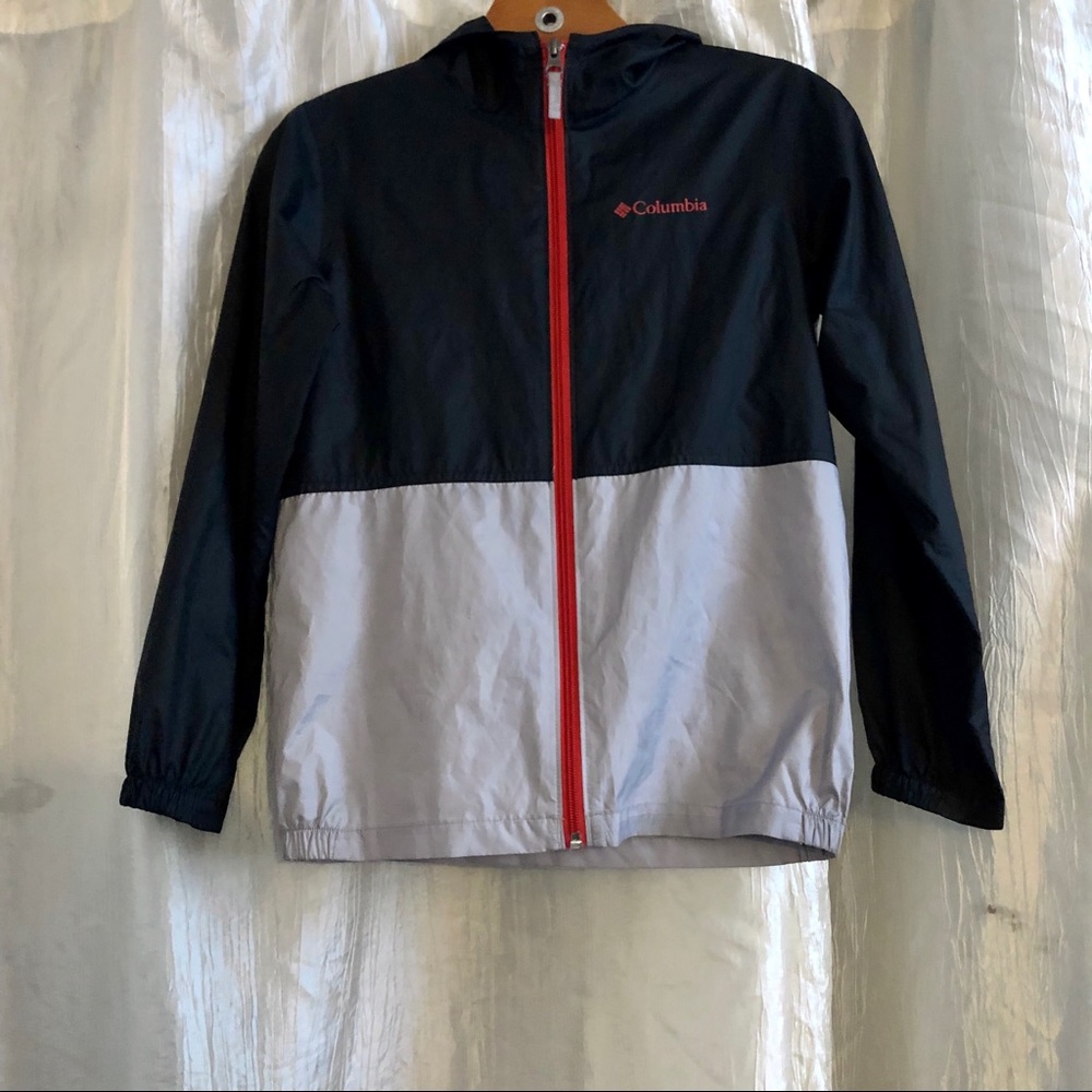 Columbia kids medium windbreaker zip up with hood